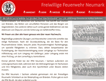 Tablet Screenshot of ffw-neumark.de